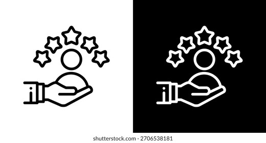 Ilustración vectorial de icono de lealtad. Diseño De Línea Fresca Construido Para Una Flexibilidad Creativa En Versiones Claras Y Oscuras.