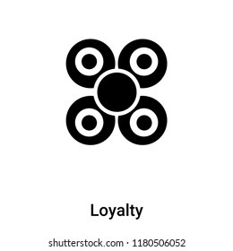 Loyalty icon vector isolated on white background, logo concept of Loyalty sign on transparent background, filled black symbol