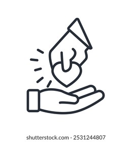loyalty icon. vector.Editable stroke.linear style sign for use web design,logo.Symbol illustration.