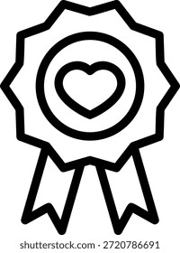 Vector de ilustración de icono de línea de lealtad