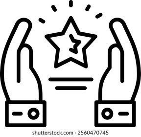 Loyalty Line Vector Icon Design
