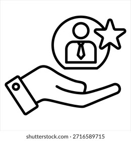 Ilustración vectorial de icono de esquema de lealtad