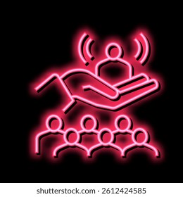 loyalty people value neon light sign vector. loyalty people value illustration