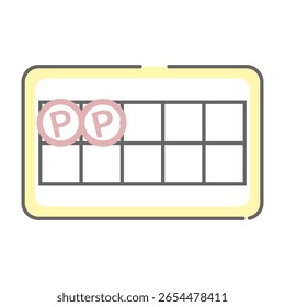 Tarjeta de sello de punto de fidelidad con marcas P rosadas