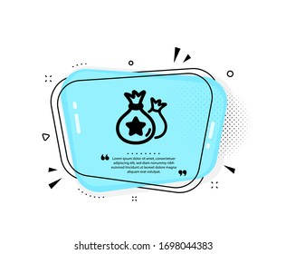 Loyalty points icon. Quote speech bubble. Bonus money bags. Discount program symbol. Quotation marks. Classic loyalty points icon. Vector