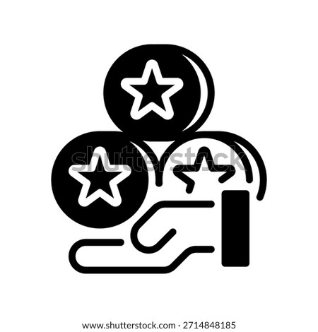 Loyalty Points Line Icon, Outline Symbol for Customer Retention, Score Accumulation, Reward Program, Credit Balance, and User Value. Vector Sign Icon.