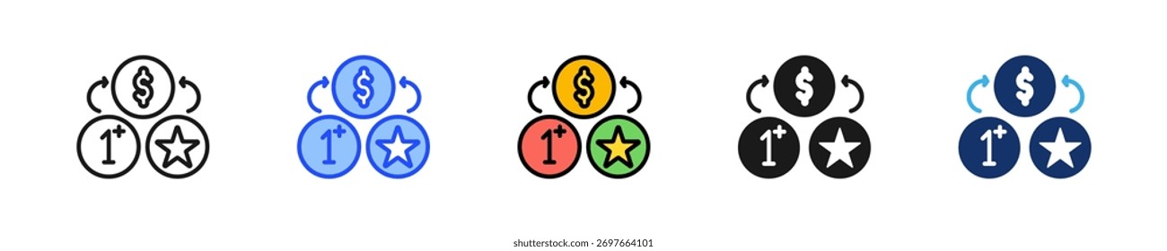Loyalty Points Redemption Icon Collection With Multiple Styles