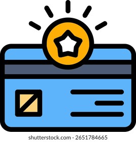 Loyalty Points Redemption Line Filled Icon Design