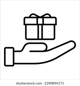 Loyalty program, E-Commerce line web icon. Outline icon. Vector illustration