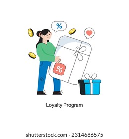 Loyalty Program Flat Style Design Vector illustration. Stock illustration