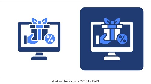 Glifo de colorIlustración de color de dos tonos e icono de fondo contrastante