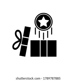 Loyalty program icon, bonus program for customers, isolated on a white background