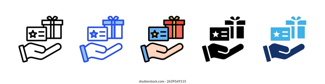 Loyalty Program Icon Collection With Multiple Styles