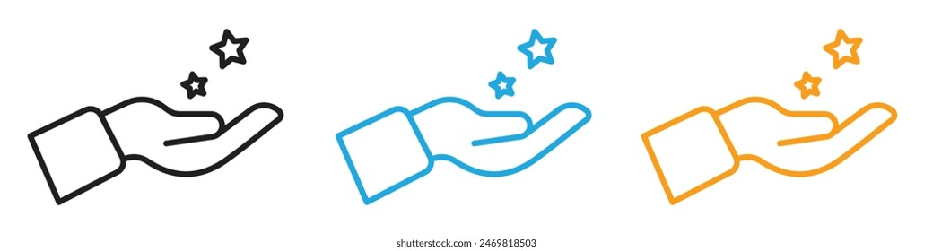 Loyalty program icon line art vector