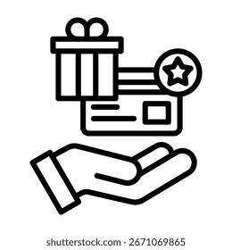 Loyalty Program Icon Line Style Vector Illustration