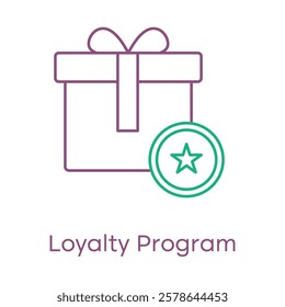 Loyalty Program Icon – Medal with a Ribbon, Representing Rewards for Repeat Customers