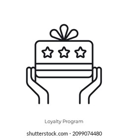 Loyalty Program icon. Outline style icon design isolated on white background
