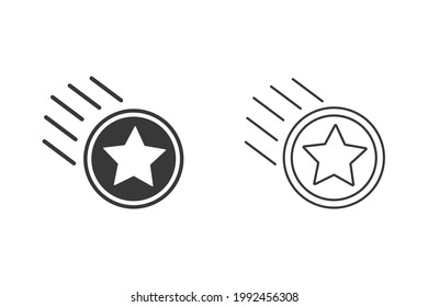 Loyalty program icon set, bonus program for customers, isolated on a white background