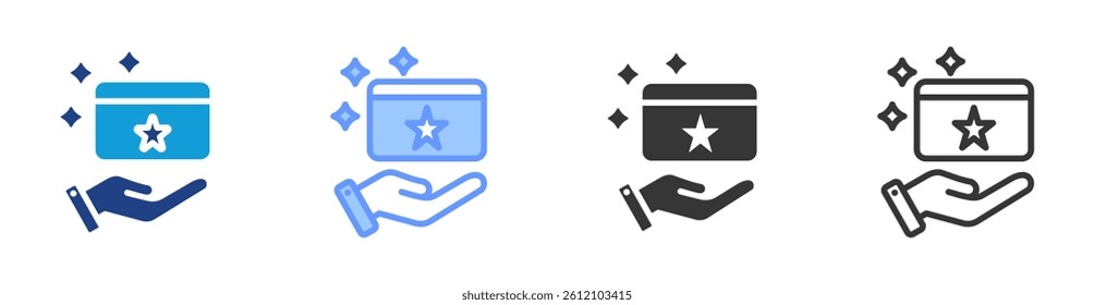 Loyalty Program icon set multiple style collection