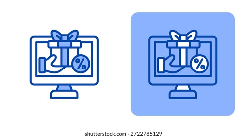 Línea de colorIlustración de color de dos tonos e icono de fondo contrastante