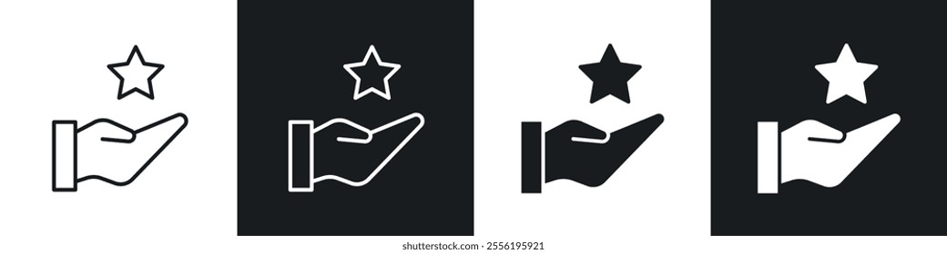 Loyalty program linear icon set for app, and web design.