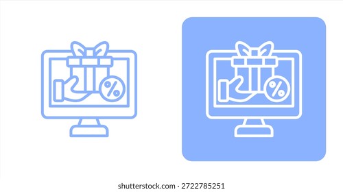 Línea de programa de lealtadIlustración de icono de fondo en contraste y color de dos tonos