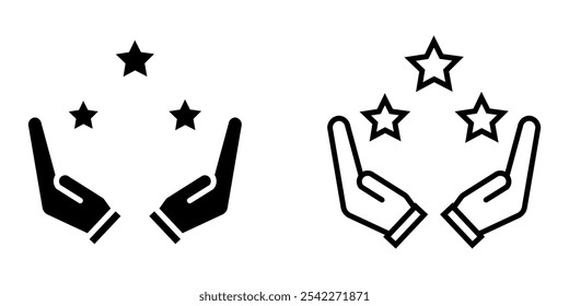 Loyalty program set icon on white background