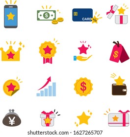 Loyalty Program vector icons set