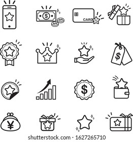 Loyalty Program vector icons set