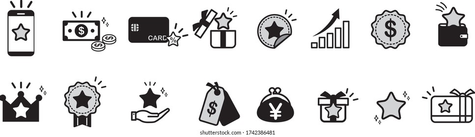 Loyalty Program vector icons set
