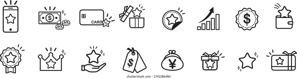 Loyalty Program vector icons set