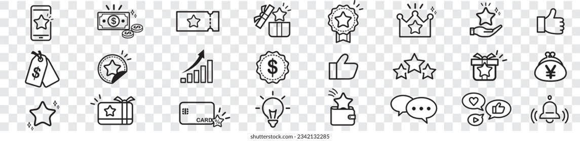 Loyalty Program vector icons set