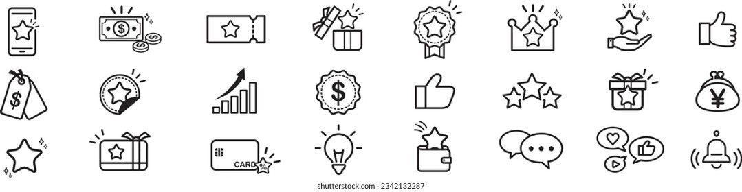 Loyalty Program vector icons set