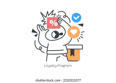 Loyalty Program Vector Isolated Concept Metaphor Illustration. Flat vector illustration isolated on white background