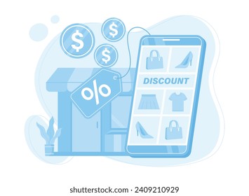 Loyalty programs cash back  bonuses  credit cards  discounts trending concept flat illustration