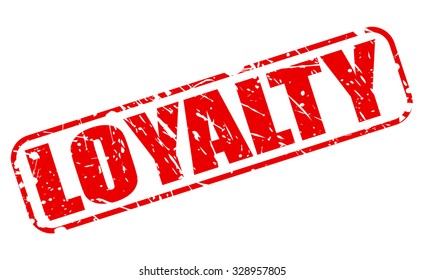 LOYALTY red stamp text on white