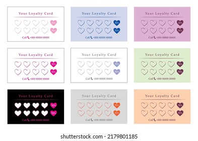 Loyalty Stamp Card Design Templates