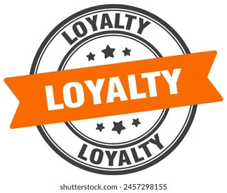 loyalty stamp. loyalty round sign. label on transparent background