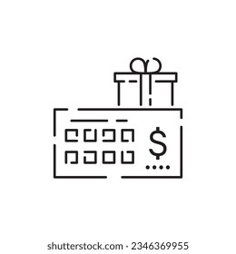 Loyalty star, Contactless payment and Currency line icon. Change card sign. Bonus reward, Financial payment, Euro and usd. Line loyalty star outline icon. Vector
