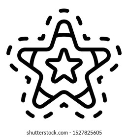 Loyalty star icon. Outline loyalty star vector icon for web design isolated on white background