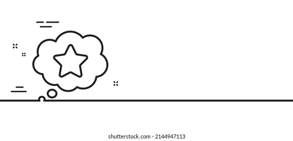 Loyalty star line icon. Bonus points. Discount program symbol. Minimal line illustration background. Loyalty star line icon pattern banner. White web template concept. Vector