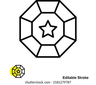 Loyalty Star Vector Line Icon