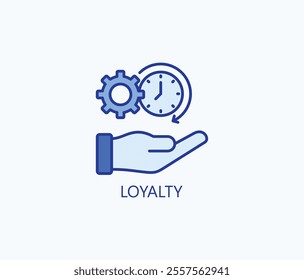 Loyalty vector, icon or logo sign symbol illustration