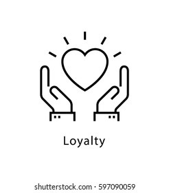 Loyalty Vector Line Icon 