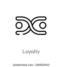 loyalty vector line icon. Simple element illustration. loyalty outline icon from zodiac concept. Can be used for web and mobile