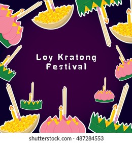 LoyKratong thailand festival vector