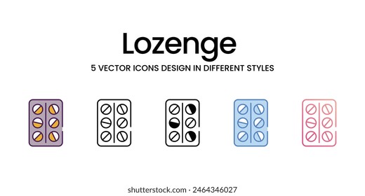 Lozenge Icons different style vector stock illustration