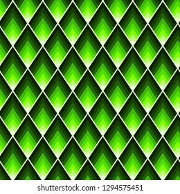 Lozenges seamless pattern. Modern UFO green colored geometric tile texture.