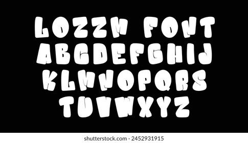Lozzm Graffiti Display Font. Lozzm graffiti display typeface. Bold stroke, fun character with a bit of ligatures and alternates. To give you an extra creative work.