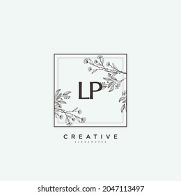 LP Beauty vector initial logo art, handwriting logo of initial signature, wedding, fashion, jewerly, boutique, floral and botanical with creative template for any company or business.